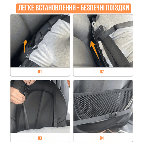 Автомобільне Крісло-переноска для Собак і Котів NEWPET 2в1 &mdash; Преміум Лежанка в Машину з Міцною Фіксацією Ременями, Страхувальним Карабіном і М'якою Ортопедичною Подушкою для Дрібних і Середніх Порід Собак NEWPET-Z фото