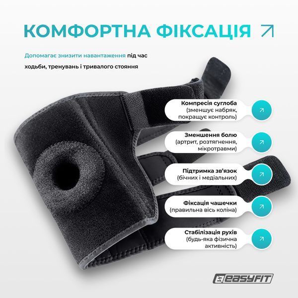 Наколінник-ортез EasyFit із пателярним кільцем EF-0080 фото