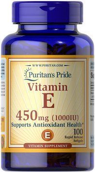 Puritan's Pride Vitamin E 450 mg 100 рідких капсул (Тріснуті капсули) copy_01781 фото