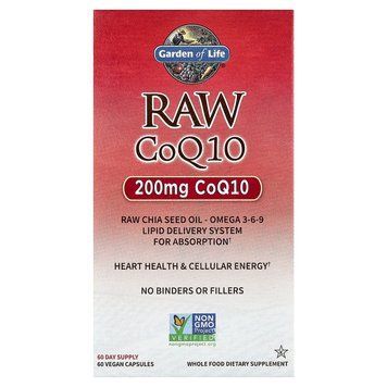 Garden of Life RAW CoQ10 200 mg 60 рослинних капсул - Garden of Life