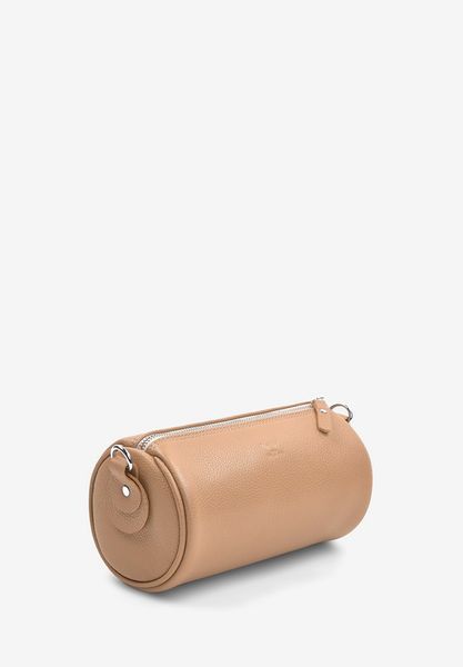 Шкіряна сумка поясна-кроссбоді Cylinder карамель флотар TW-Cilindr-dark-beige-flo фото