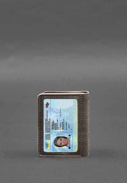 Шкіряна обкладинка для посвідчення водія, ID і пластикових карток 2.0 темно-бежева BN-KK-2-beige фото