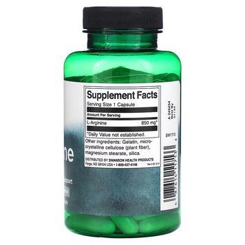 Swanson L-Arginine 850 mg 90 капсул Swanson купити в Україні