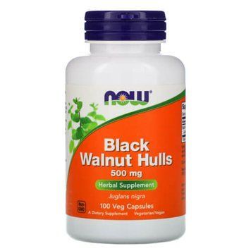 NOW Black Walnut Hulls 100 капсул NOW-04606 фото