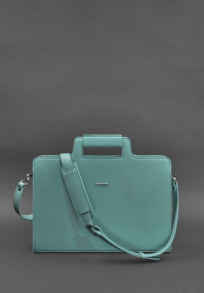 Жіноча шкіряна сумка для ноутбука та документів бірюзова BN-BAG-36-tiffany фото