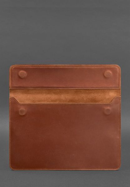 Шкіряний чохол-конверт на магнітах для MacBook 14 Світло-коричневий Crazy Horse BN-GC-22-k-kr фото