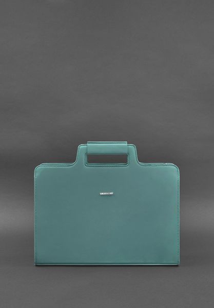 Жіноча шкіряна сумка для ноутбука та документів бірюзова BN-BAG-36-tiffany фото