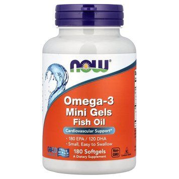 NOW Omega-3 Mini Gels 180 міні капсул - NOW FOODS