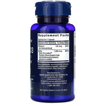 Life Extension Vitamin D3 with Sea-Iodine 5,000 IU 60 капсул Life Extension купити в Україні