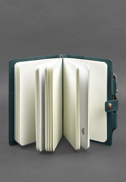 Шкіряний блокнот (Софт-бук) 4.0 зелений Краст BN-SB-4-st-malachite фото