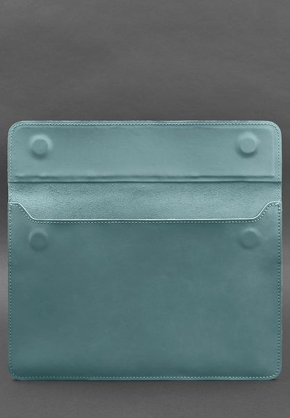 Шкіряний чохол-конверт на магнітах для MacBook 15-16 дюйм Бірюзовий - BlankNote