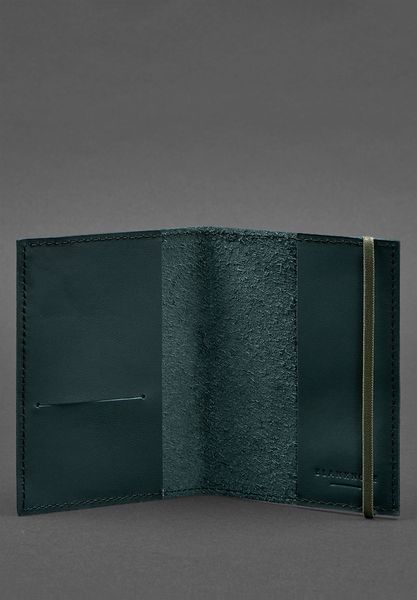 Шкіряна обкладинка для паспорта 1.0 зелена BN-OP-1-malachite фото