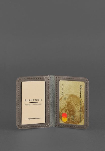 Шкіряна обкладинка для ID-паспорта і водійського повсідчення 4.0 темно-бежева BN-KK-4-beige фото