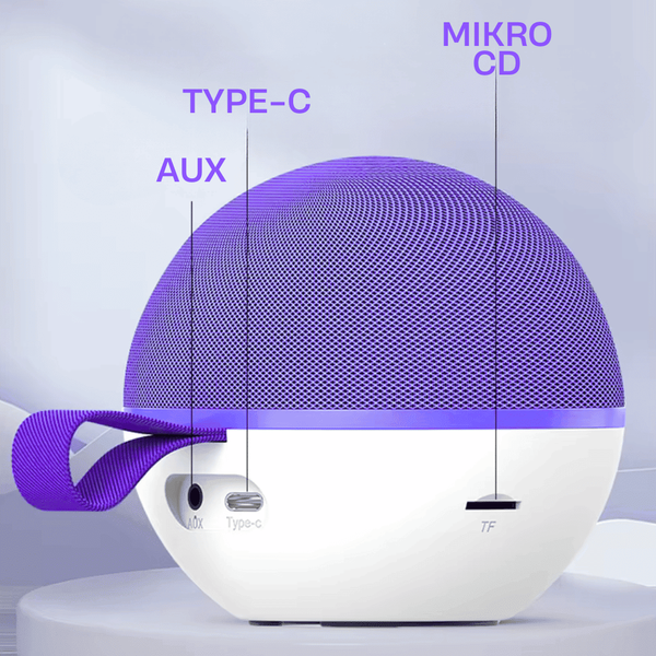 Бездротова Міні Караоке Система T97 Переносна Портативна Bluetooth Колонка на 2 Мікрофони + Функція Зміни Голосу + LED Підсвічування Фіолетова KTV купити в Україні
