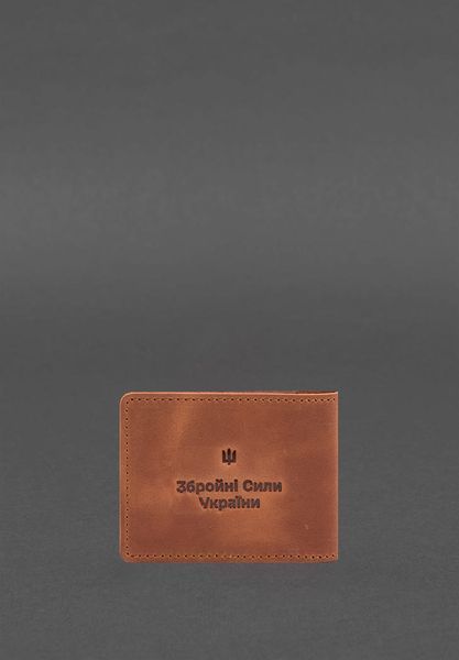 Шкіряна обкладинка для посвідчення учасника бойових дій (УБД) 2.2 світло-коричнева Crazy Horse - BlankNote