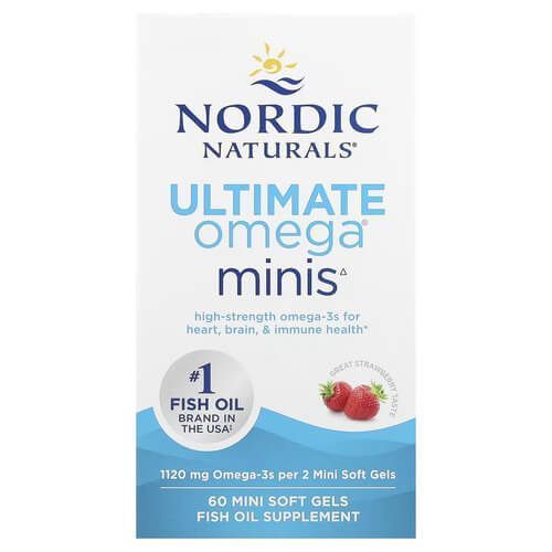 Nordic Naturals Ultimate Omega minis (1120 mg) 60 міні-капсул, Полуниця - Nordic Naturals