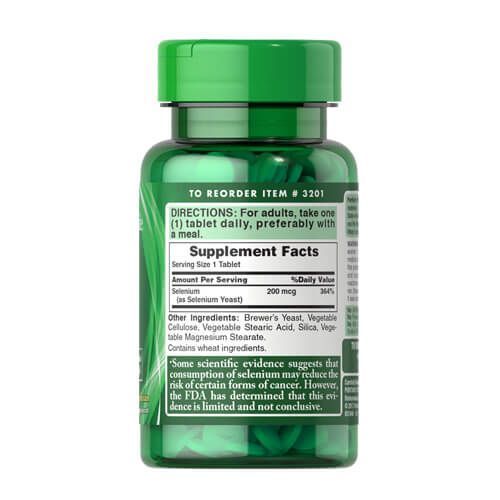 Puritan's Pride Selenium 200 mcg 100 таблеток Puritan's Pride купити в Україні