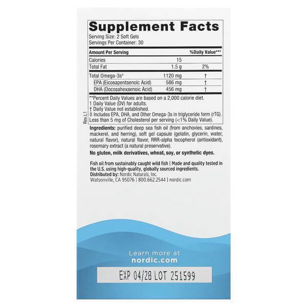 Nordic Naturals Ultimate Omega minis (1120 mg) 60 міні-капсул, Полуниця - Nordic Naturals