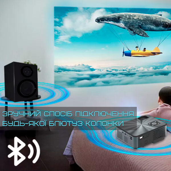 Портативний Домашній LED Проектор для Фільмів і Презентацій Full HD 1080P Smart Android 9.0 Wi-Fi Bluetooth 3200 Lumen Cheerlux C9 Pro C9 Pro Android фото