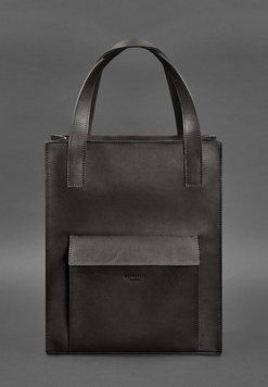 Шкіряна жіноча сумка шоппер Бетсі з кишенею темно-коричнева Краст BN-BAG-10-1-choko фото