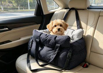 Сумка-переноска для Собак 3в1 MellowMutt Автокрісло в Машину 45х40х32 см для Мілких Порід до 10 кг з Ременем Безпеки та Кріпленням за Карабін в Авто MellowMutt фото