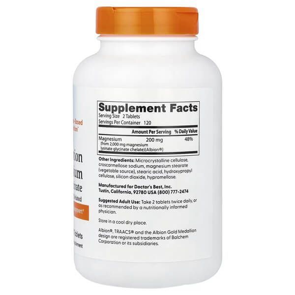 Doctor's Best High Absorption Magnesium 100 mg 240 таблеток DRB-00087 фото
