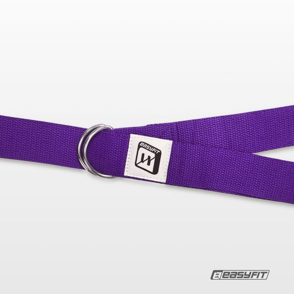 Ремінь для йоги EasyFit з петлею (фіолетовий) -