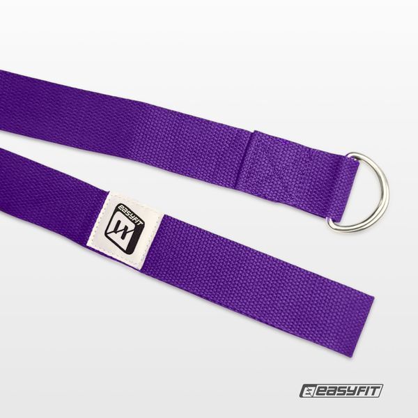 Ремінь для йоги EasyFit з петлею (фіолетовий) -