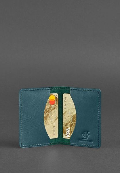 Жіночий шкіряний кард-кейс (візитниця) 6.0 зелений BN-KK-6-malachite фото