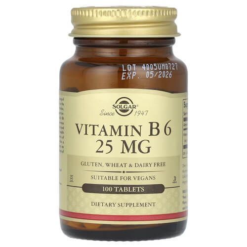 Solgar Vitamin B6 25 mg 100 таблеток Solgar купити в Україні