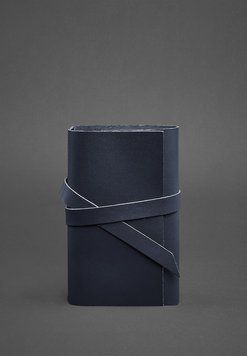 Шкіряний блокнот (Софт-бук) 1.0 Темно-синій Краст BN-SB-1-st-navy-blue фото