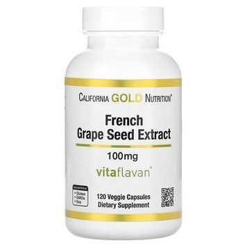 California Gold Nutrition French Grape Seed Extract 100 mg 120 капсул CGN-01194 фото