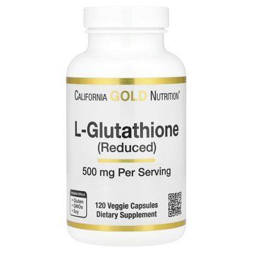 California Gold Nutrition L-Glutathione 500 mg 120 вегетаріанських капсул - California Gold Nutrition