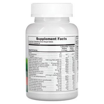 NaturesPlus Children's Multi-Vitamin & Mineral 90 жувальних таблеток, Фрукти NaturesPlus купити в Україні