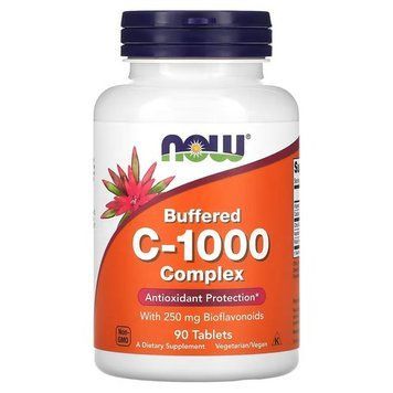 NOW Buffered C-1000 Complex 90 таблеток NOW FOODS купити в Україні