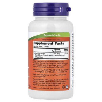 Now Foods Kelp 150 mcg 200 таблеток NOW FOODS купити в Україні