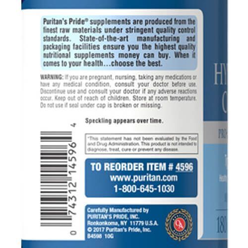 Puritan's Pride Hydrolyzed Collagen 1000 mg 180 таблеток 04596 фото