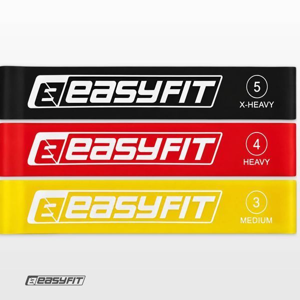 Гумові кільця для фітнесу EasyFit набір 3 шт EasyFit купити в Україні