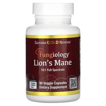 California Gold Nutrition Lion's Mane 90 капсул California Gold Nutrition купити в Україні