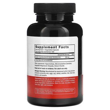 Force Factor Acetyl L-Carnitine 500 mg 100 рослинних капсул Force Factor купити в Україні