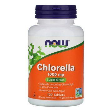 NOW Chlorella 1000 mg 120 таблеток NOW-02632 фото